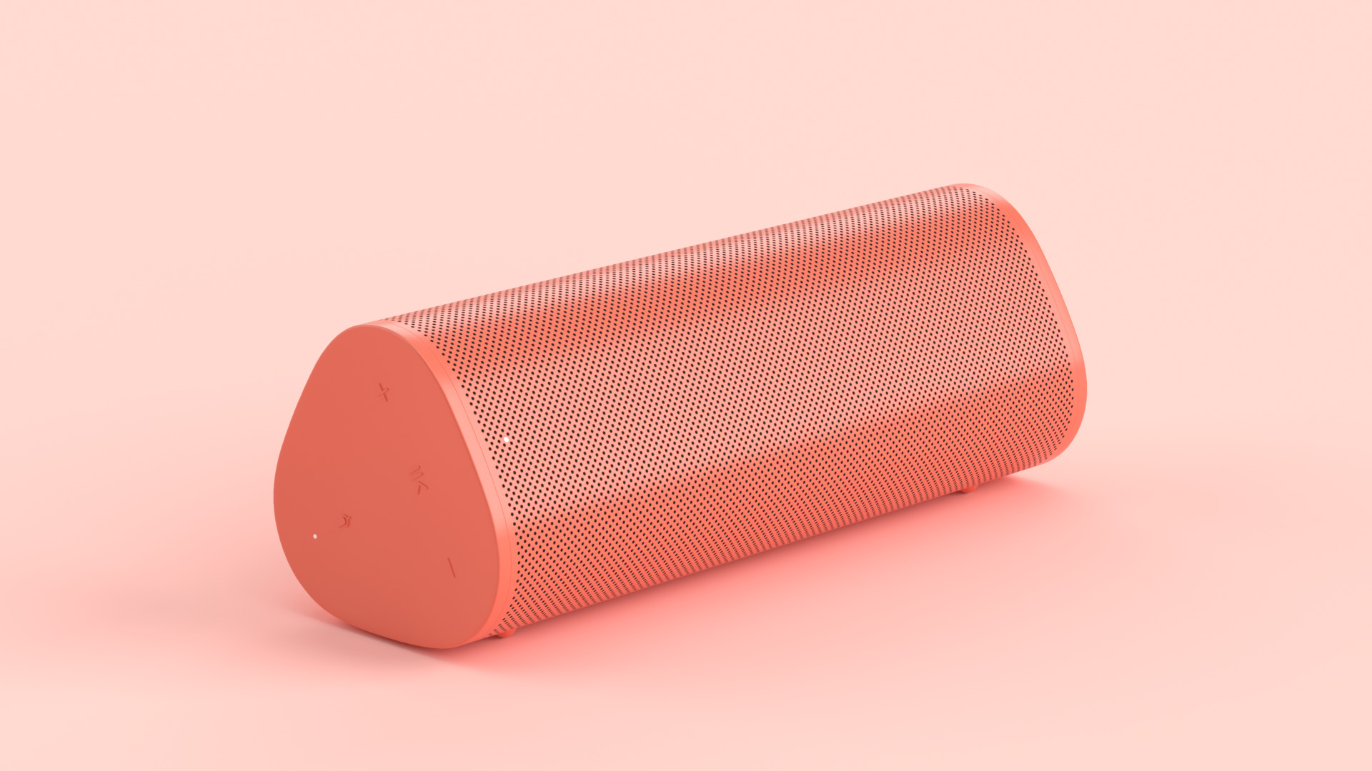 Ultra Portable Smart Speaker Red Low-poly 3D model_4