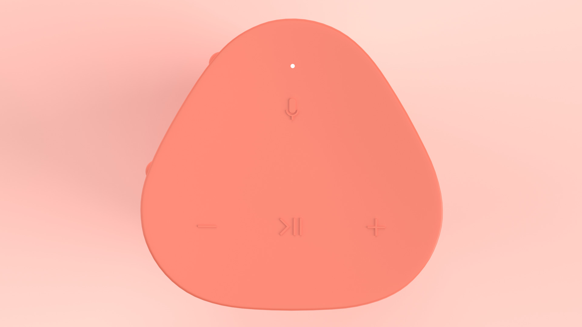 Ultra Portable Smart Speaker Red Low-poly 3D model_2