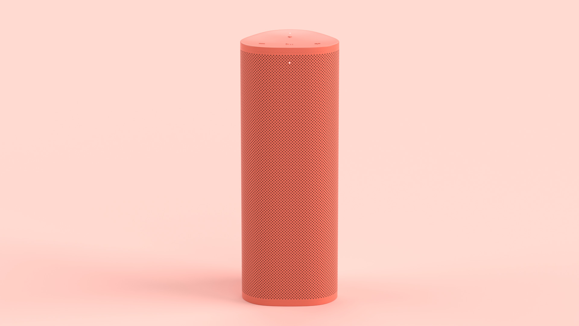 Ultra Portable Smart Speaker Red Low-poly 3D model_1