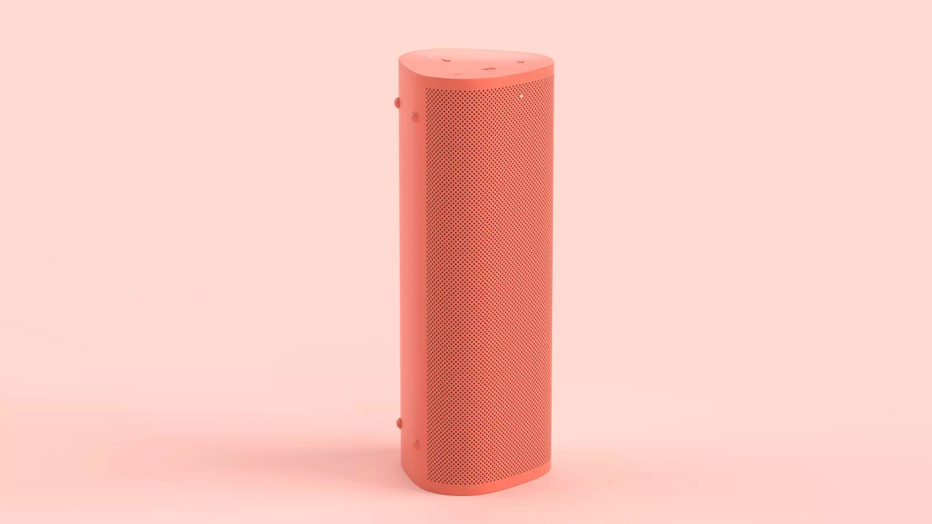 Ultra Portable Smart Speaker Red Low-poly 3D model_0