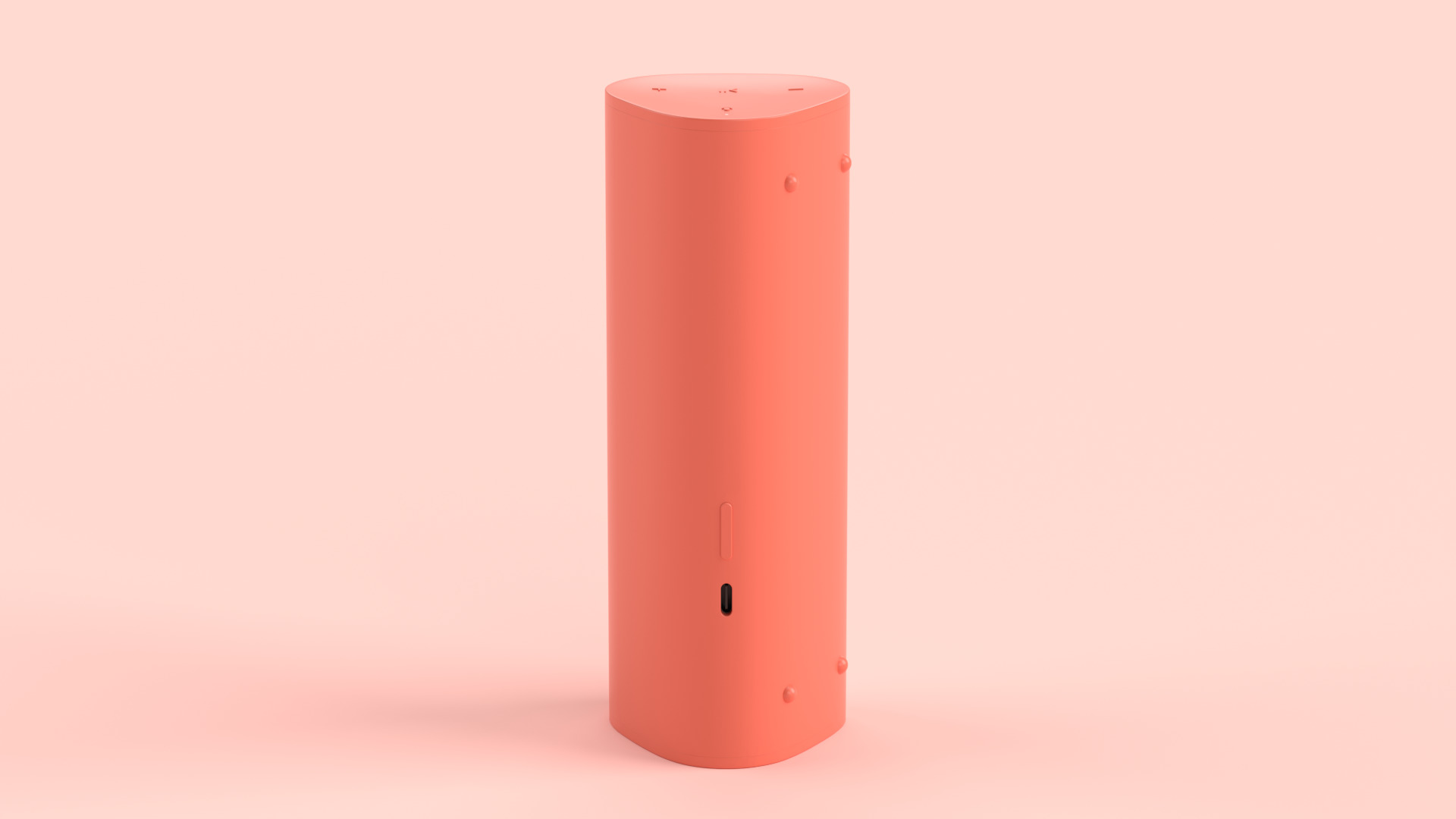 Ultra Portable Smart Speaker Red Low-poly 3D model_3