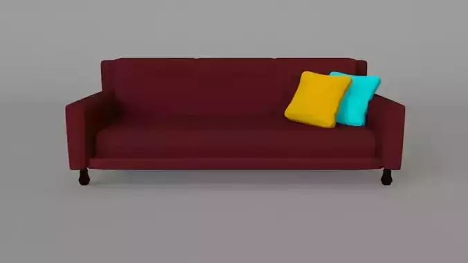 3D Living Room Sofa model