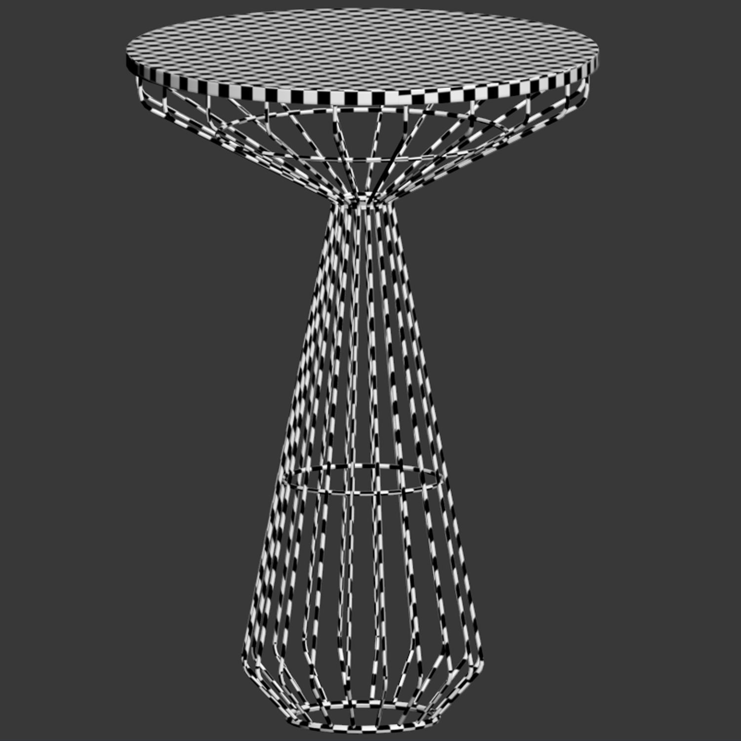 Desi Bar Counter Stool Table 3D model_4