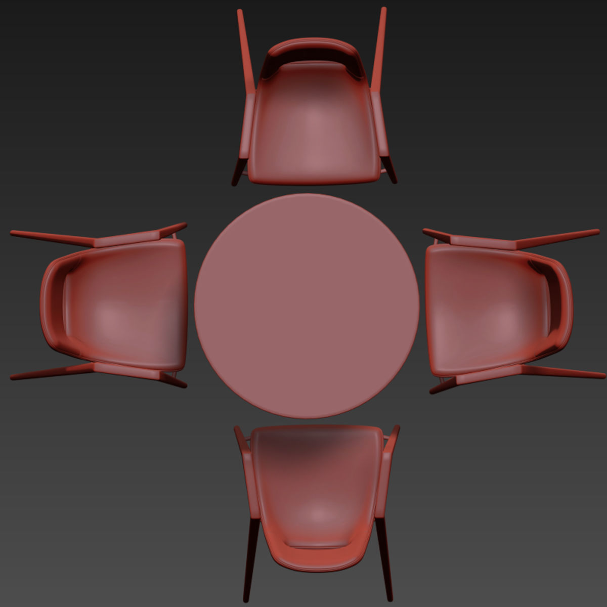 Desi Bar Counter Stool Table 3D model_6