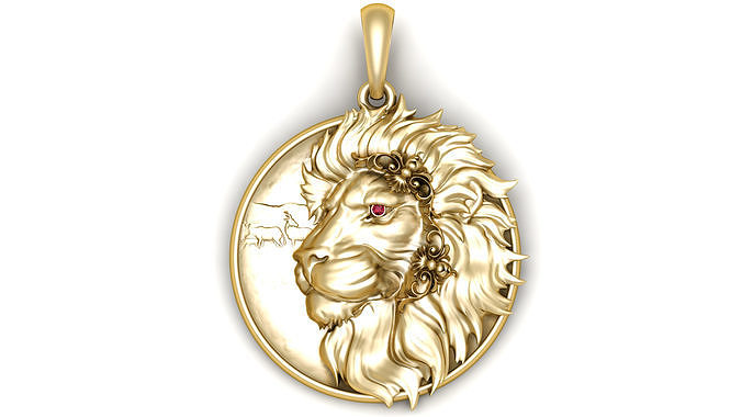 majestic animal pendant 3D printable model  3D print model