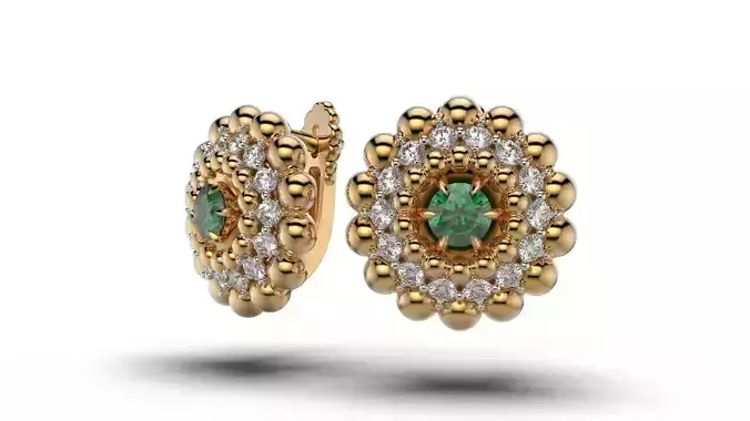 Diamond jewelry earring Coloured Classic E38