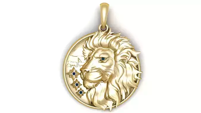 luxury lion jewelry 3D printable model 