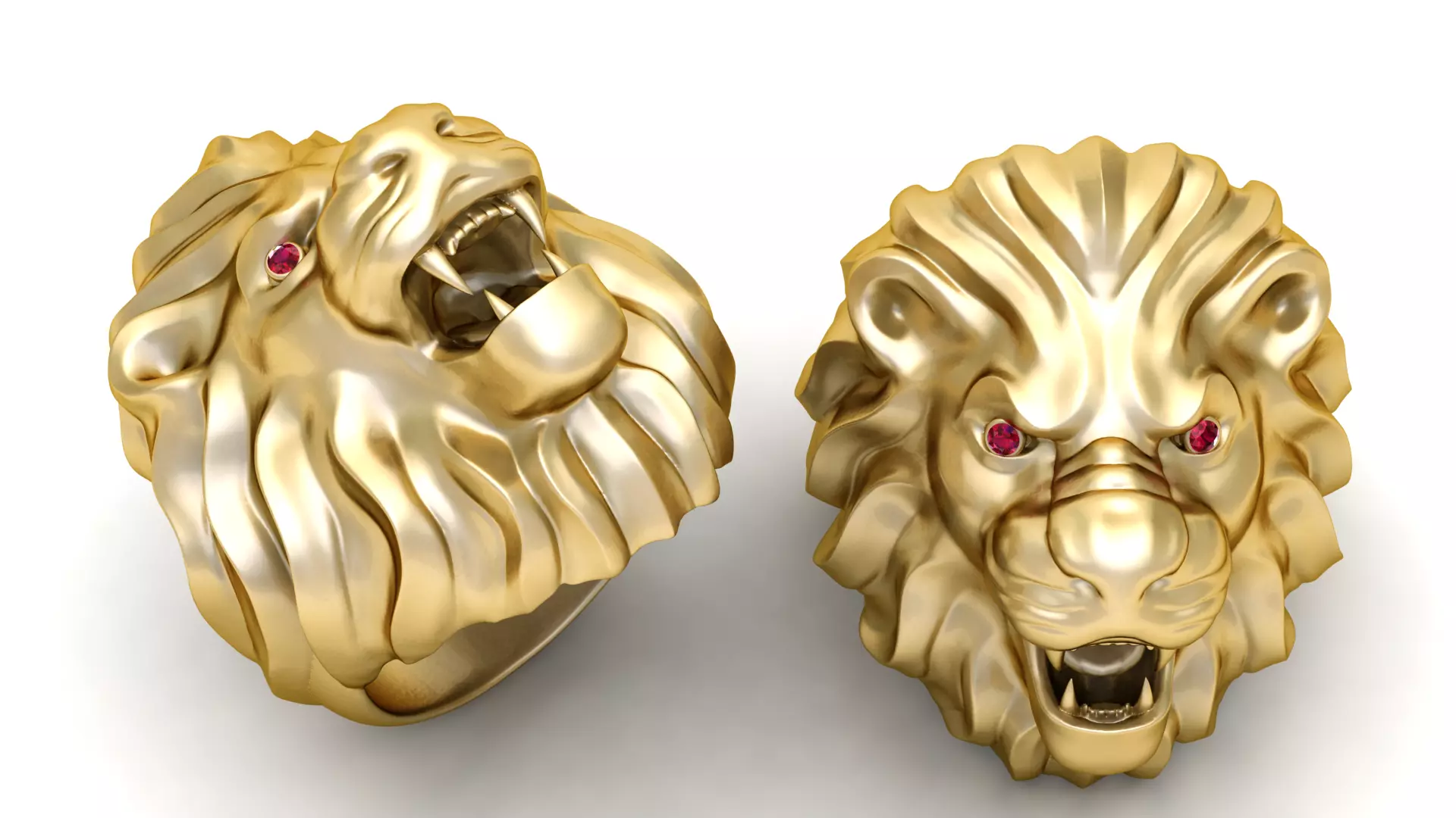 lion head ring 3D print model