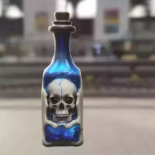 Skull Curse Elixir Bottle 3D model