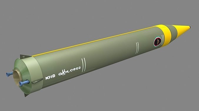 Khorramshahr Kheibar Ballistic Missile Low-poly 3D model