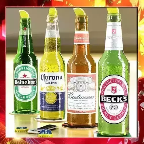 Beers Bottles 3D model