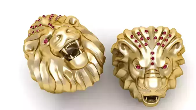 gold animal ring 3D printable model 