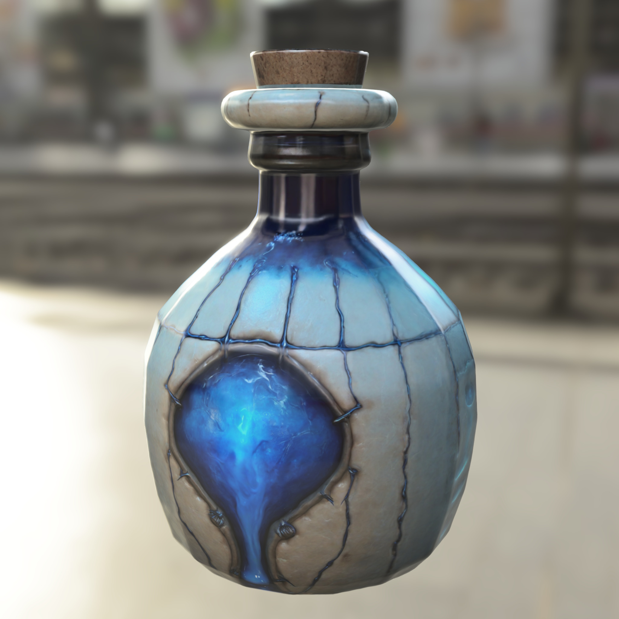 Arcane Core Vial  Magical Energy Bottle 3D model_3