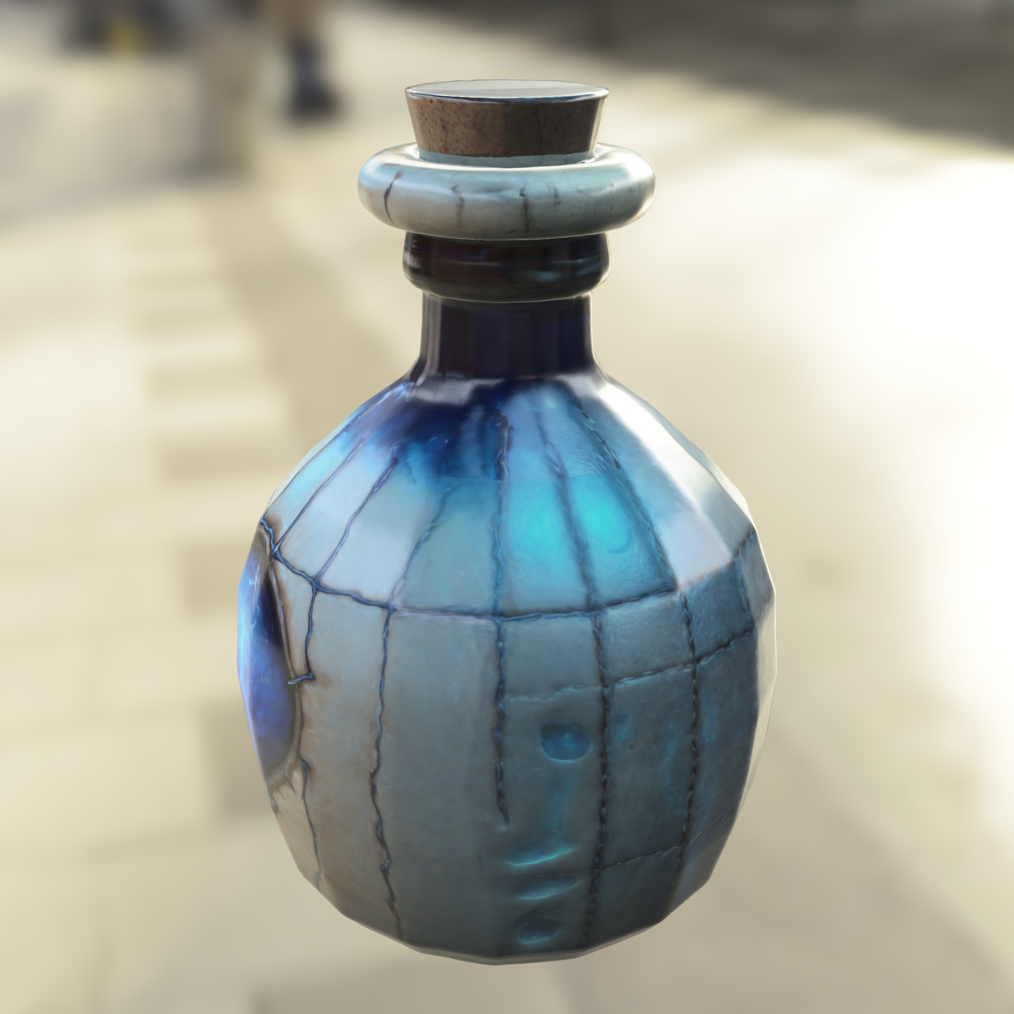Arcane Core Vial  Magical Energy Bottle 3D model_1