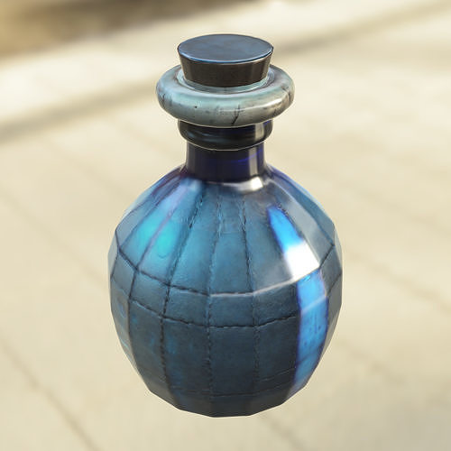 Arcane Core Vial  Magical Energy Bottle 3D model