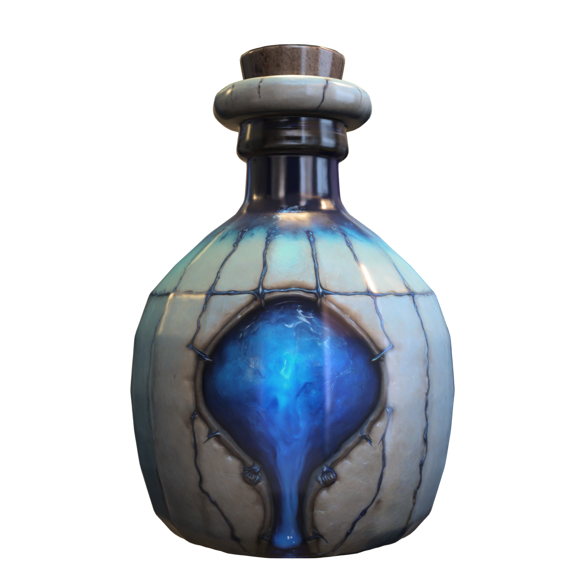 Arcane Core Vial  Magical Energy Bottle 3D model_4