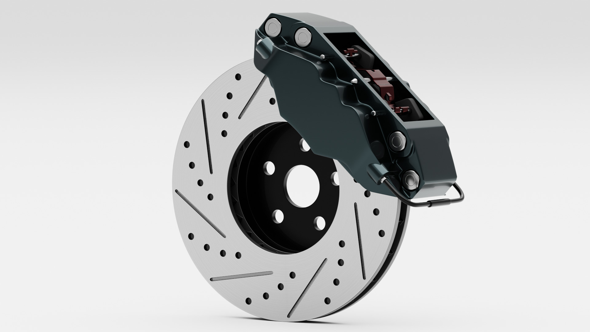 Vortex-X Brake Caliper and Brake Disc 3D model_1