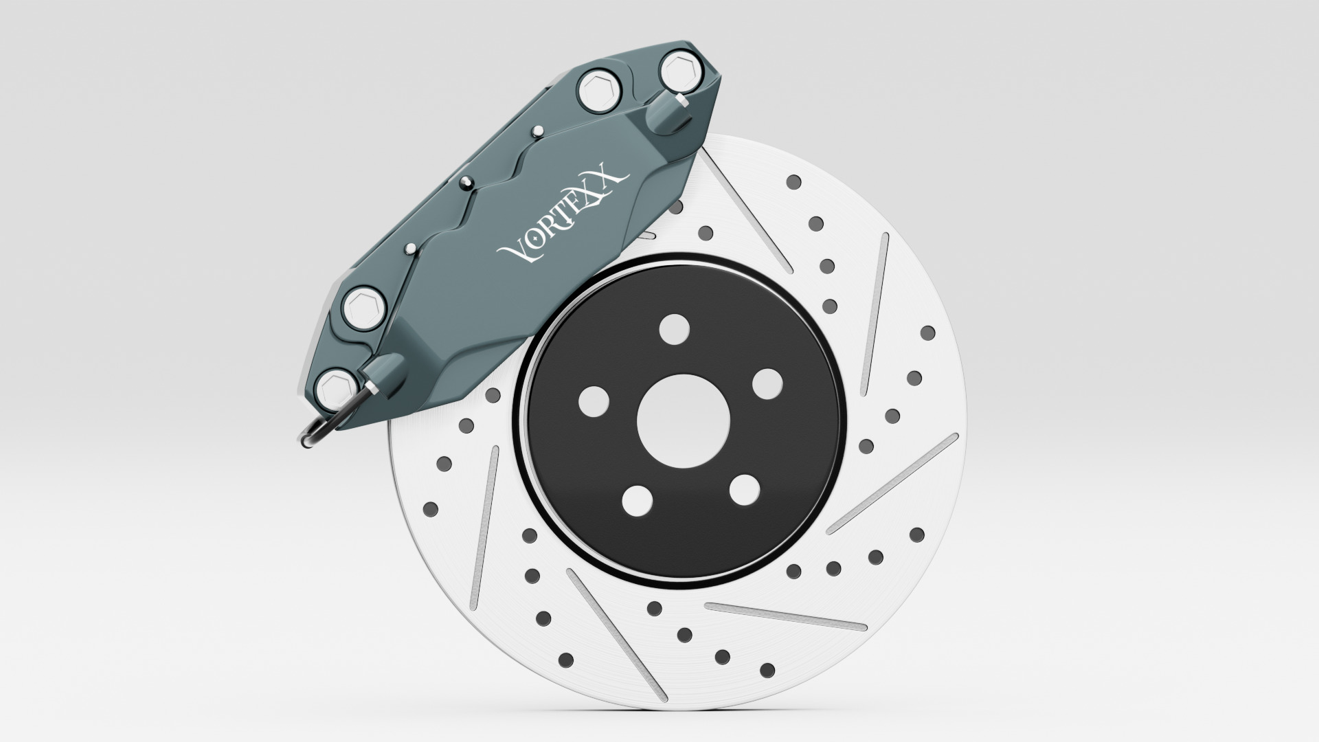 Vortex-X Brake Caliper and Brake Disc 3D model_6