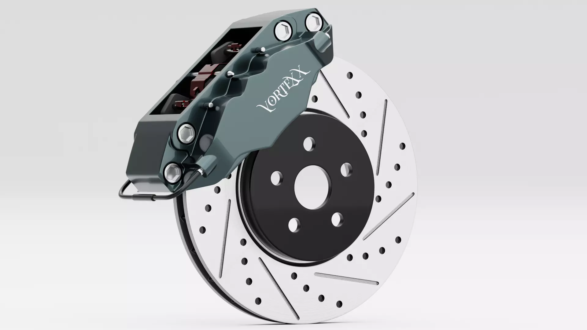 Vortex-X Brake Caliper and Brake Disc 3D model_0