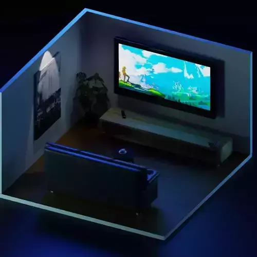 Aesthetic Isometric Room 3D print model