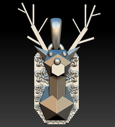DEER PLASTIC PENDANT  3D print model