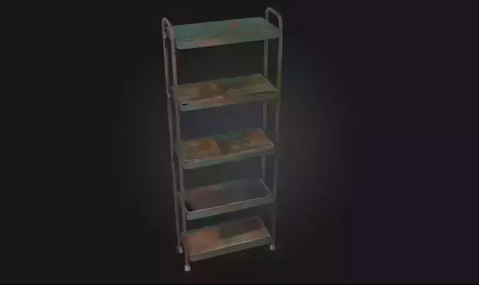 Rustic Shelf  Vintage Wooden Storage Unit