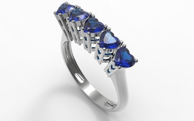 Heart ring 3D print model