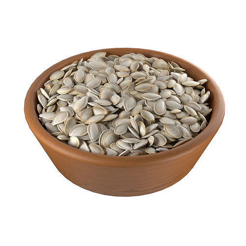 Pumpkin seed bowl Low-poly 3D model