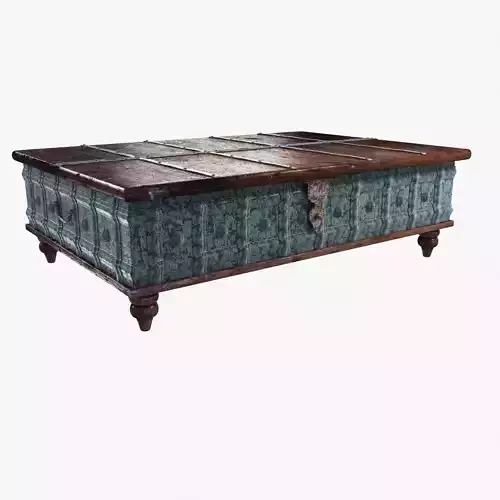 distressed trunk coffee table