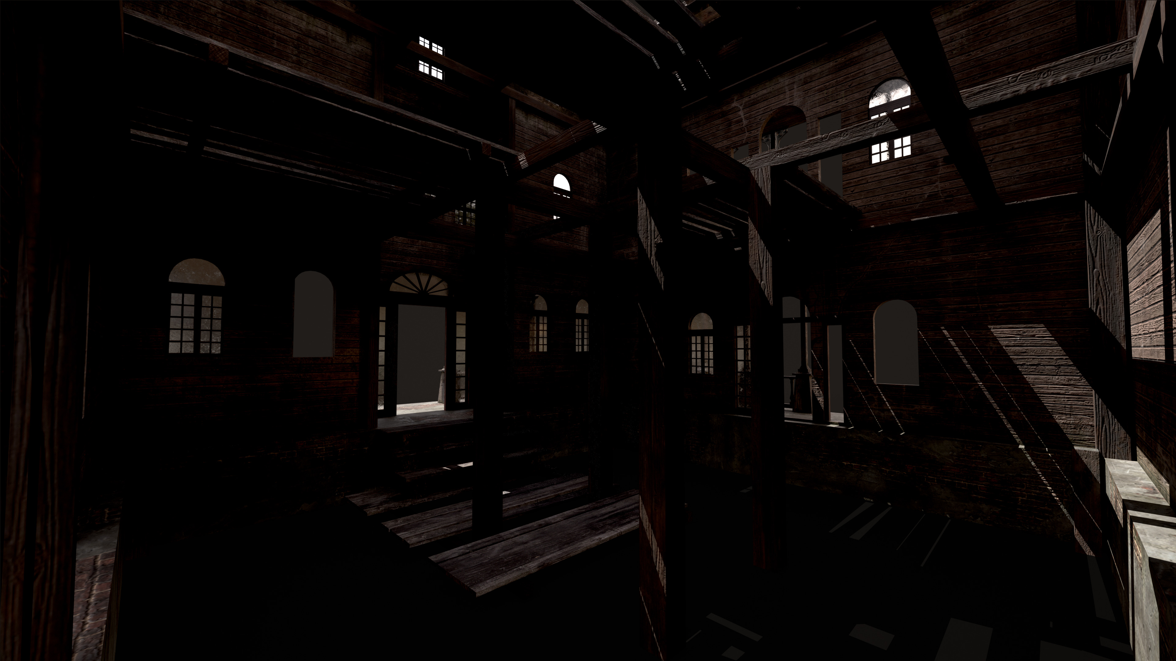 Old Abandoned House Low-poly 3D model_15