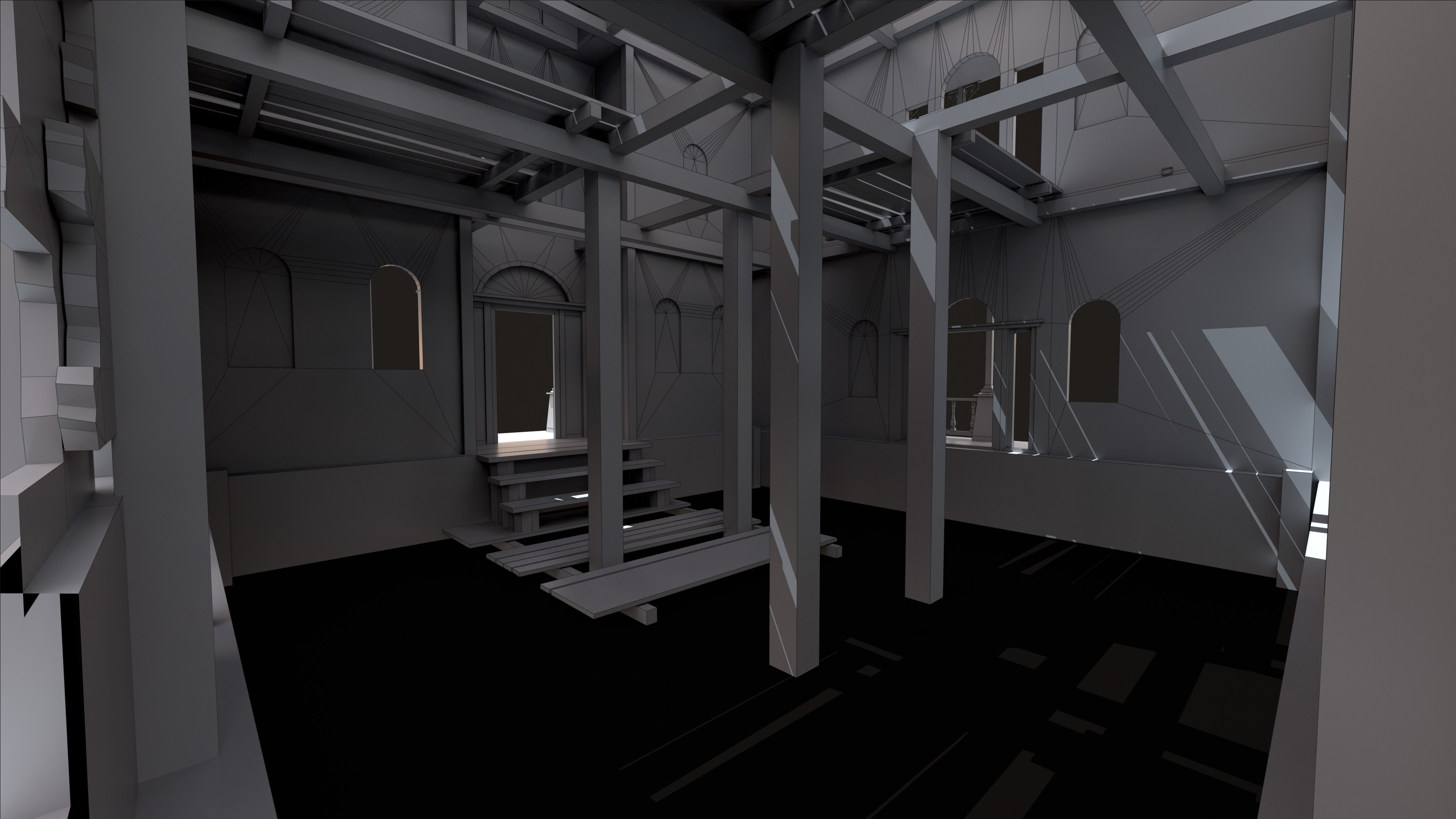 Old Abandoned House Low-poly 3D model_22