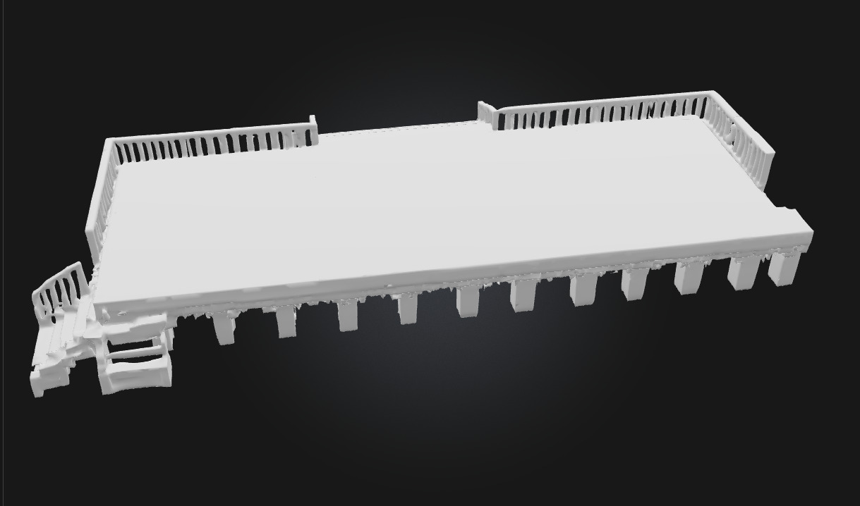 Rusty Metal Platform Weathered Industrial Base 3D model_6