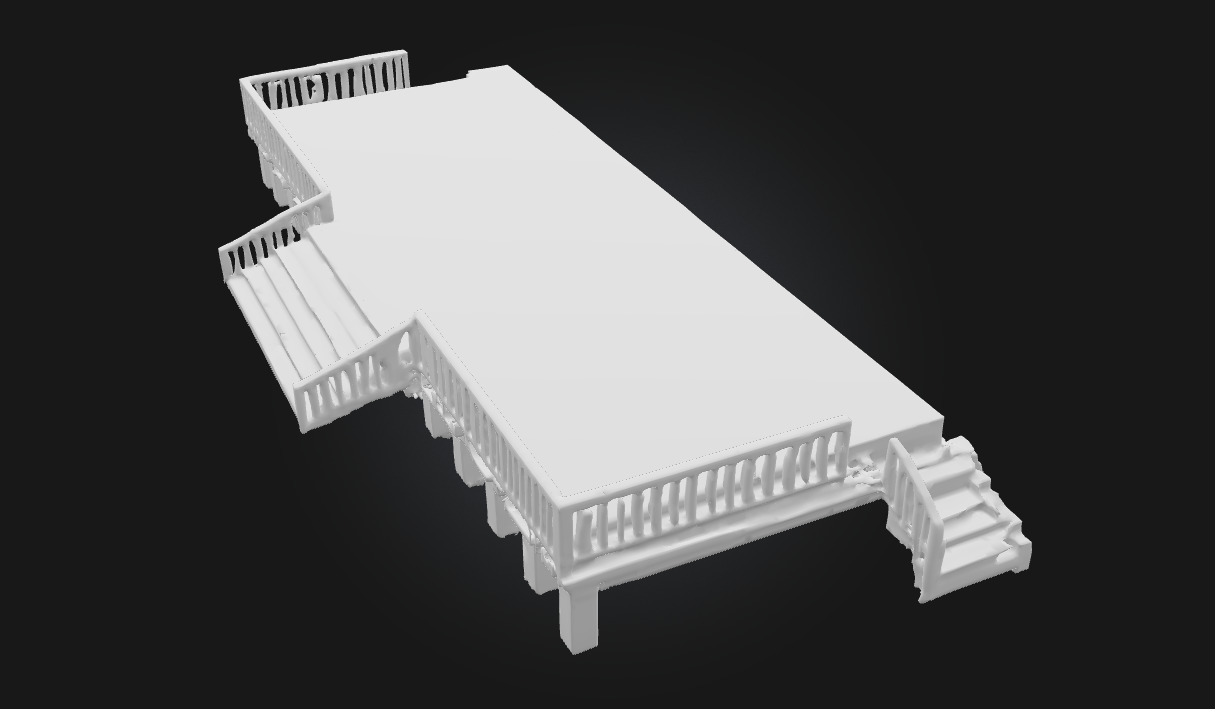 Rusty Metal Platform Weathered Industrial Base 3D model_7