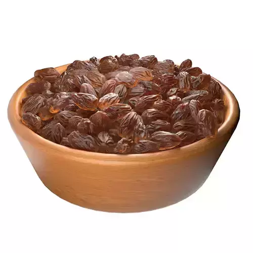 Orange raisins bowl