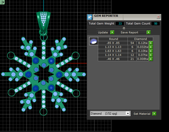 snow flake pendant 3D printable model 3D print model_4
