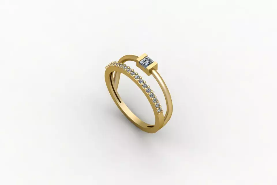 Gold Ring Print 3d Ring stl 3D print model_0
