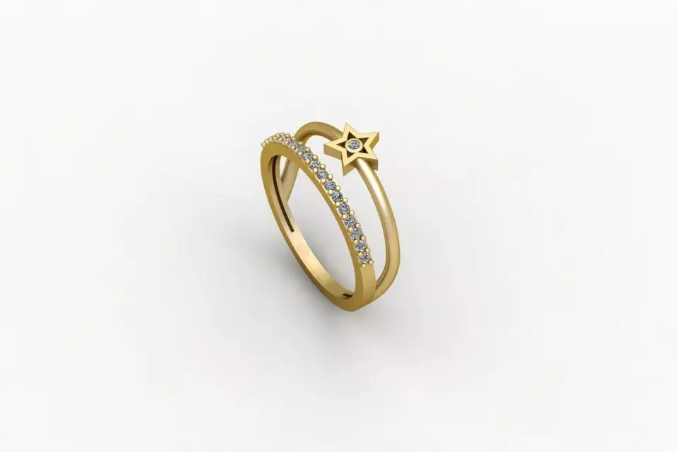 Gold Ring Print 3d Ring stl 3D print model_0
