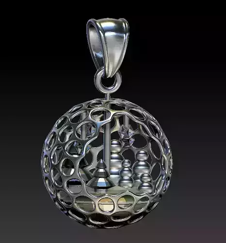 3D PLASTIC PENDANT IN WORLD