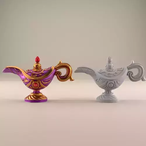 Magical Genie Lamp 3D Model STL File