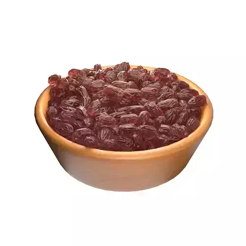 Raisins red bowl 