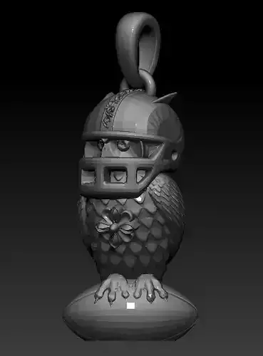 Owl Plastic Pendant 3D print model Owl Plastic Pendant 3D print model
