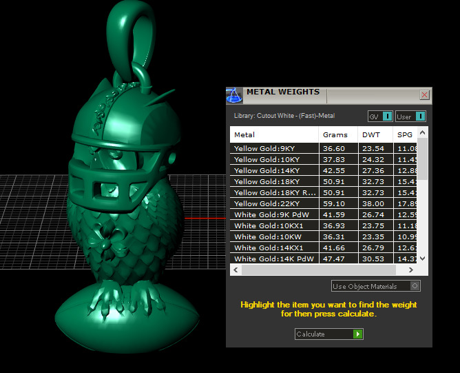 Owl Plastic Pendant 3D print model_7