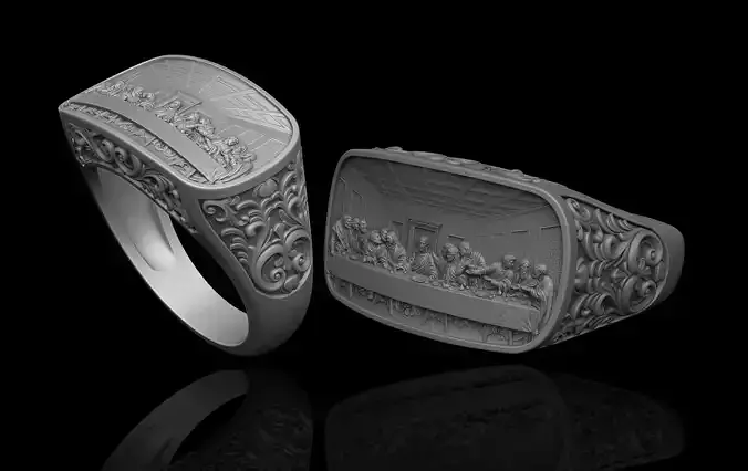 5 size ring jesus pattern