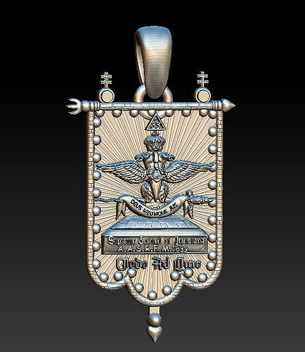 3D GOLD PENDANT 3d printable mode 3D print model