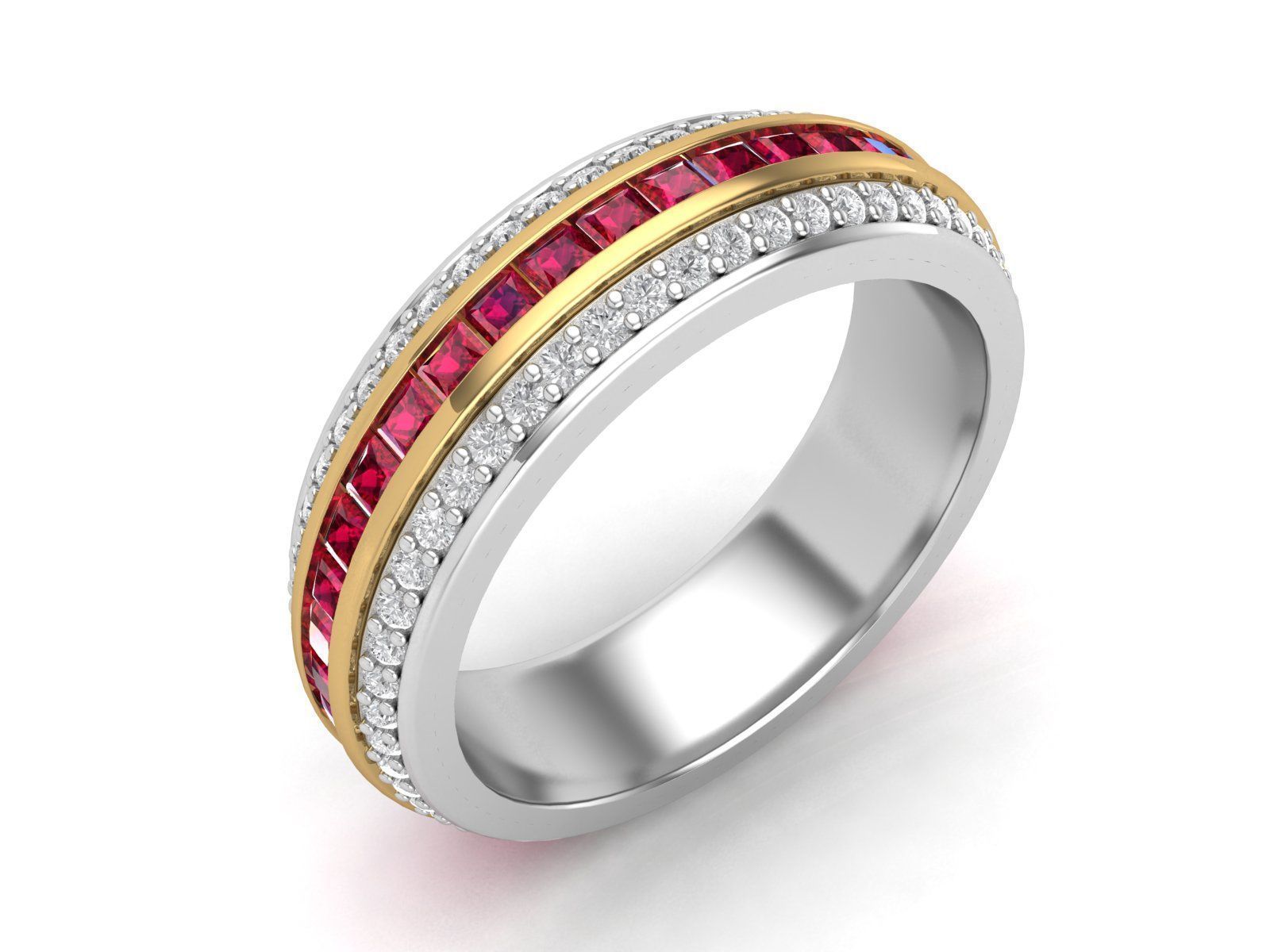 Rotating Wedding Bands 3D print model_4