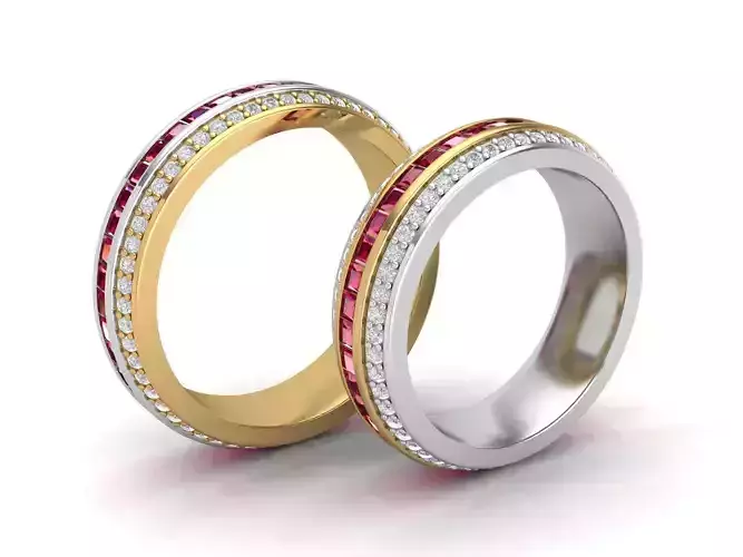 Rotating Wedding Bands 3D print model