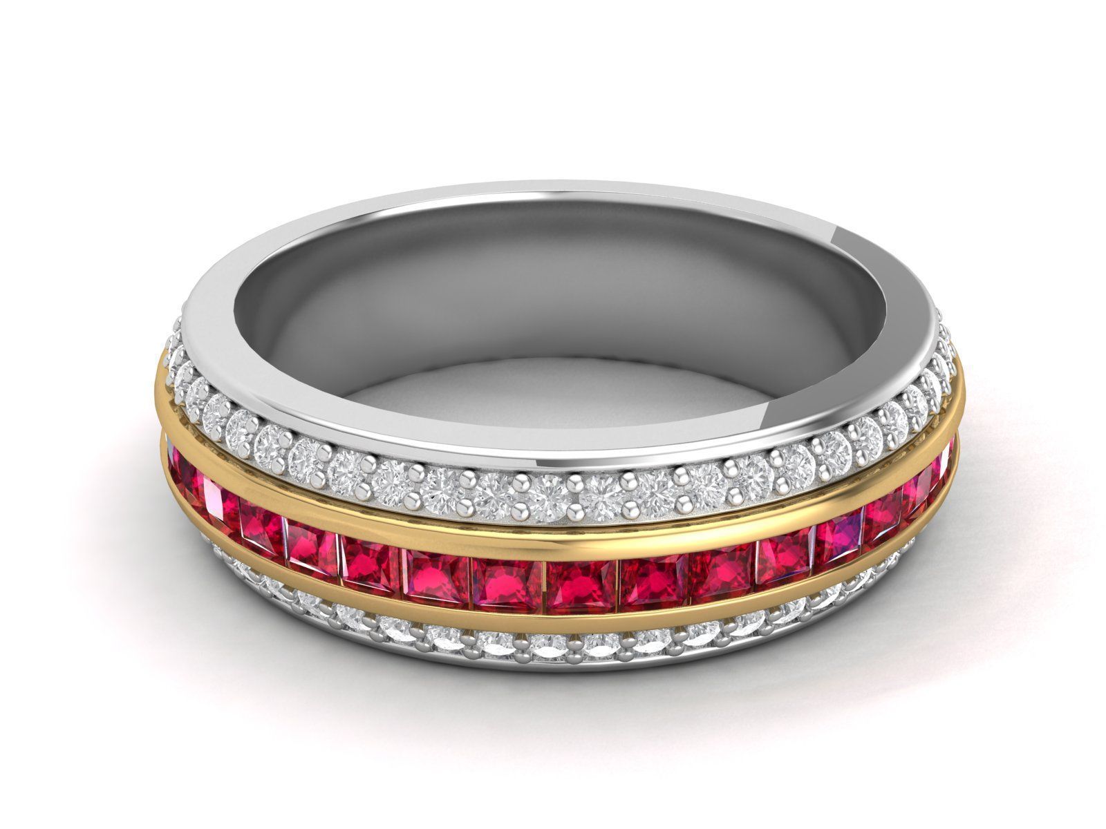 Rotating Wedding Bands 3D print model_6