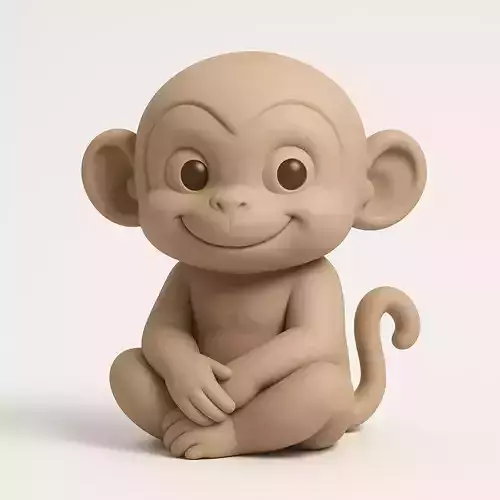 Little Monkey  3D Printable Model