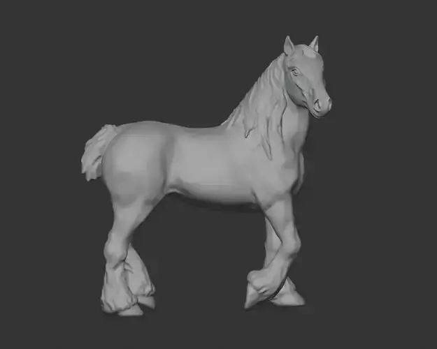 Belgian Draft Horse Model for Printing 3D print model
