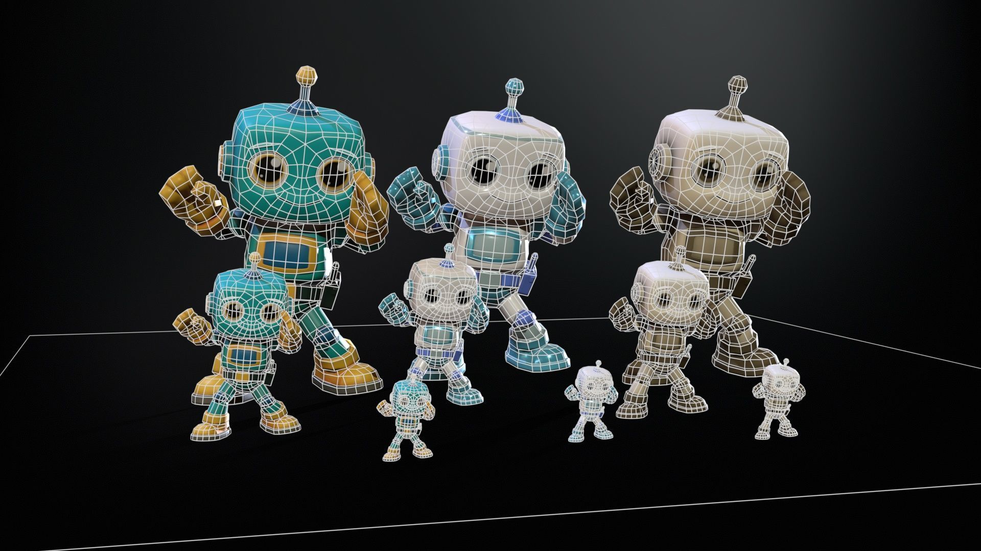 Minirobotic3 Low-poly 3D model_8